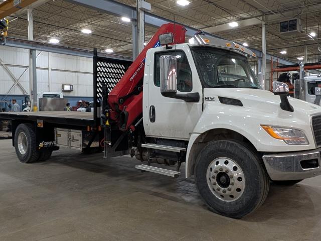 2027 International MV607 SBA- HMF 1330 Knuckleboom Crane &amp; 18' Flatdeck